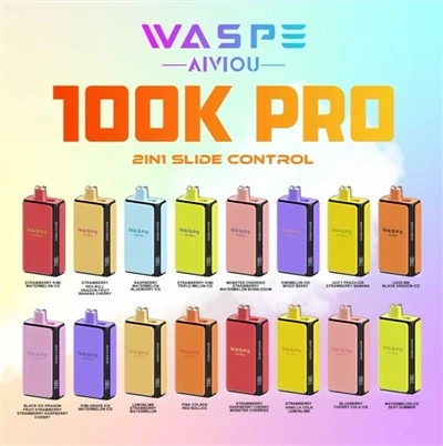 فروش عمده ویپ یکبار مصرف WASPE Double Flavor Pro 100K Puffs